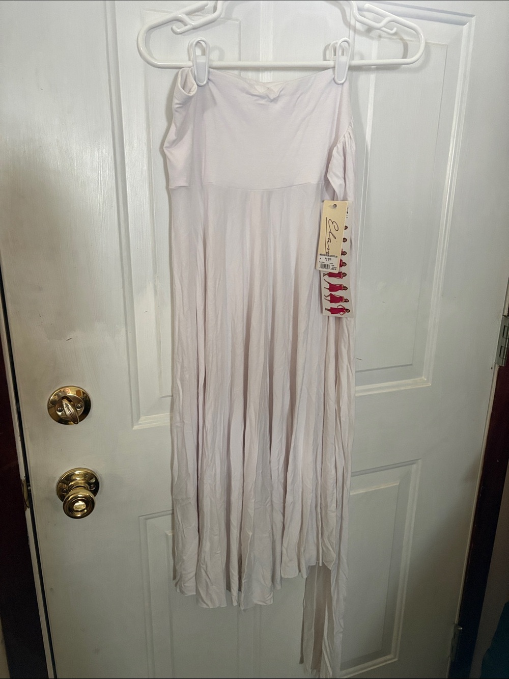 Strapless white Maxi Dress